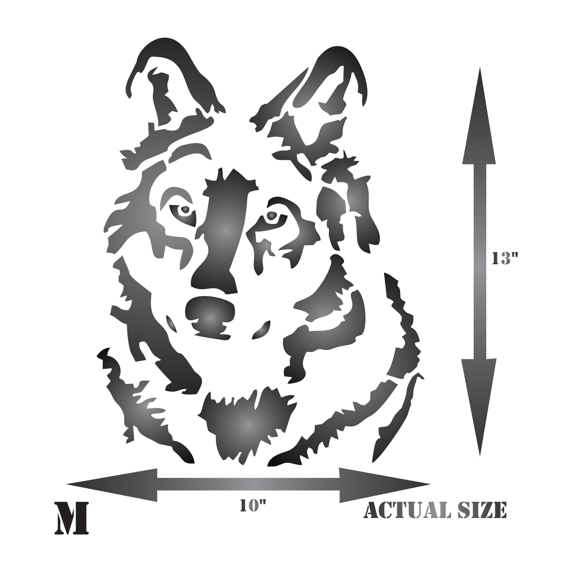 Wolf Stencil - Dog Wild Animal Wolf Head