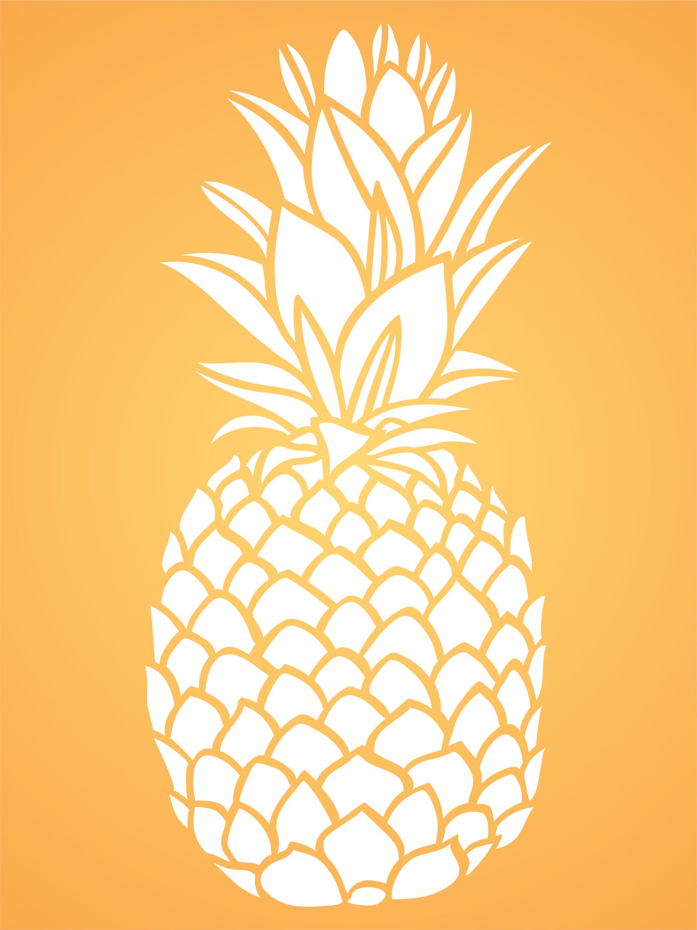 Pineapple Stencil - Fruit Vegetable Kitchen