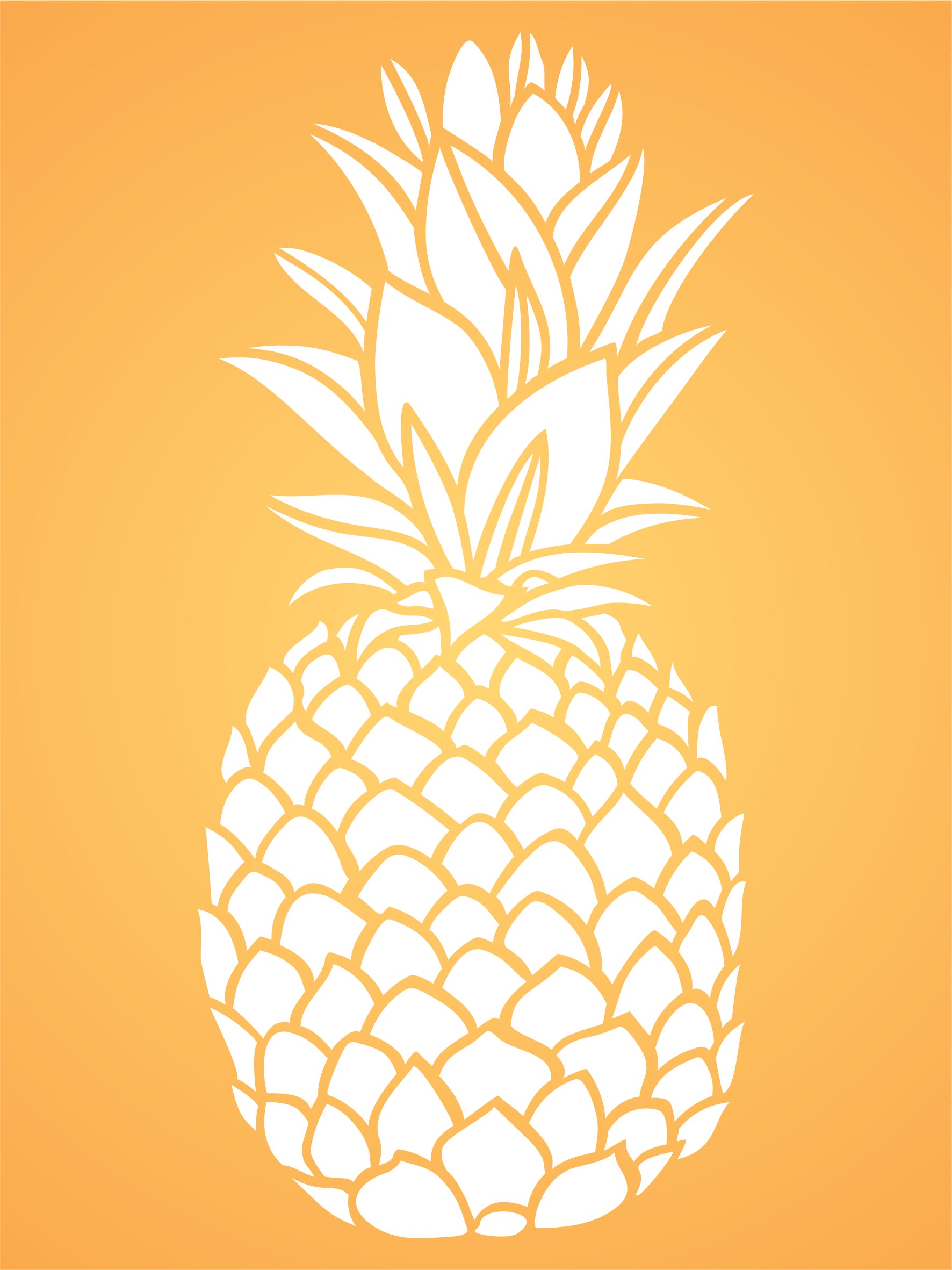 Pineapple Stencil - Fruit Vegetable Kitchen