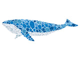Whale Stencil - Mosaic Fish Blue Whale