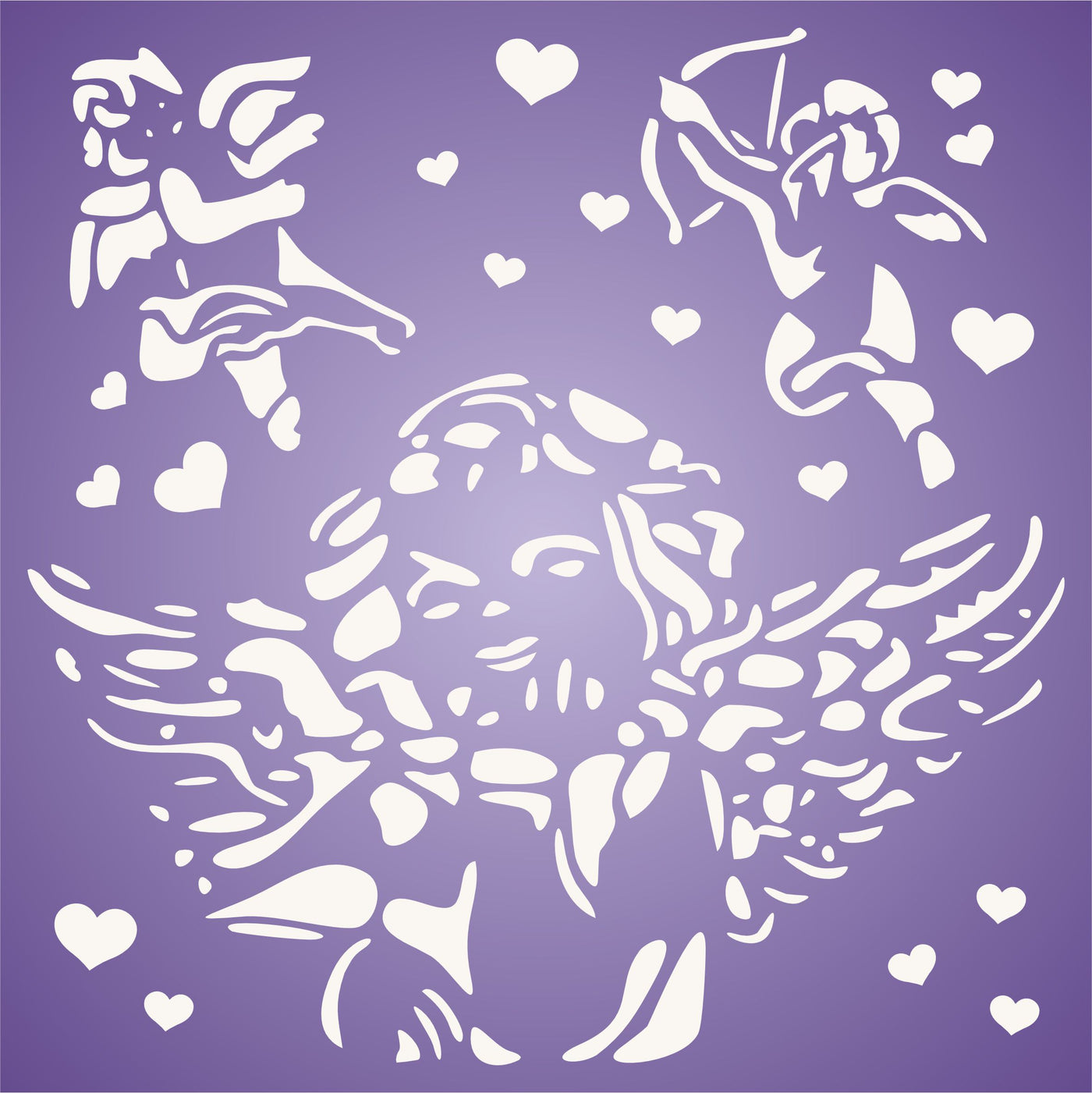 Cherubs Stencil - Classic Fairy Angel Cherub