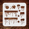 Drips Stencil - Blood Dripping Blot Drops Splatter Splashes Spatter Paint