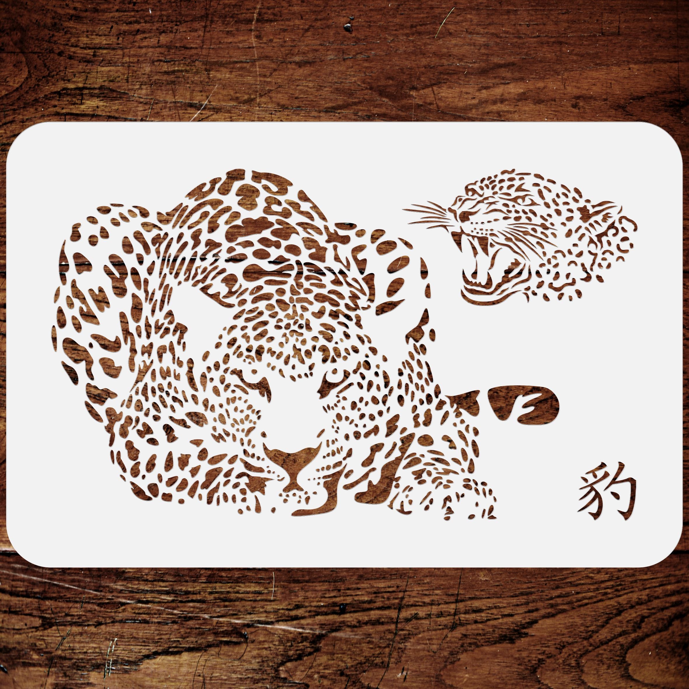 Leopard Stencil - African Big Five Animal Wildlife