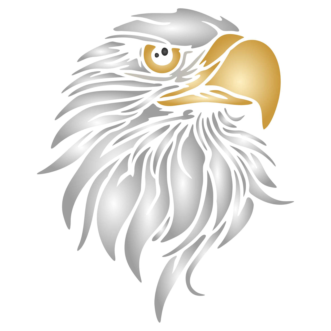 Eagle Head Stencil - Decorative Bird Animal Wildlife