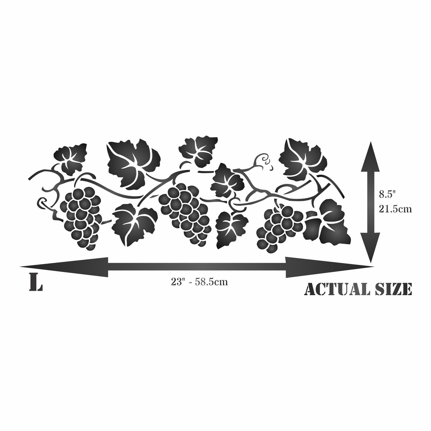 Grapevine Stencil (2pc)- Classic Grape Vine Border