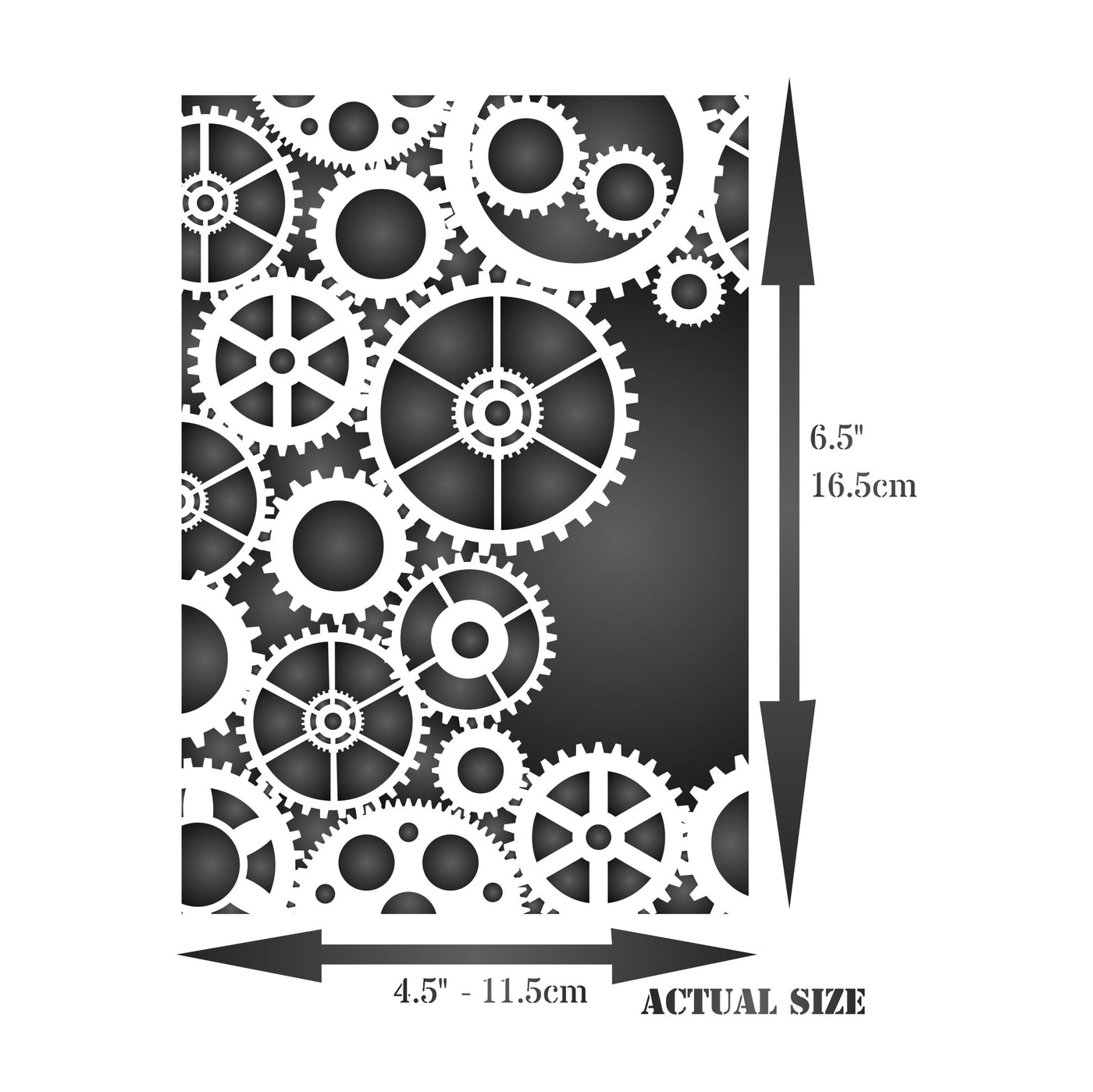 Gears Layering Stencil- Steampunk Mask use to Add Texture