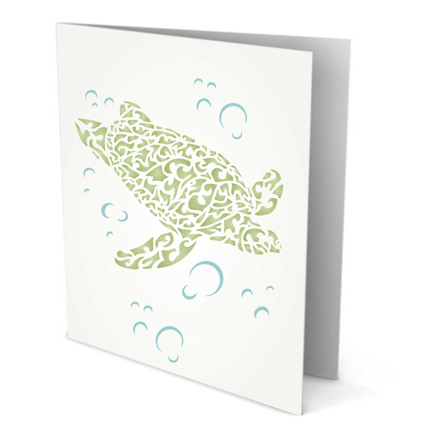 Sea Creatures Stencil - Tribal Fish Lizard Gekko Dolphin Shark Seahorse Turtle