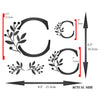 Flower Monogram C Stencil- Leaf Flower Initial 3 Sizes on One Sheet