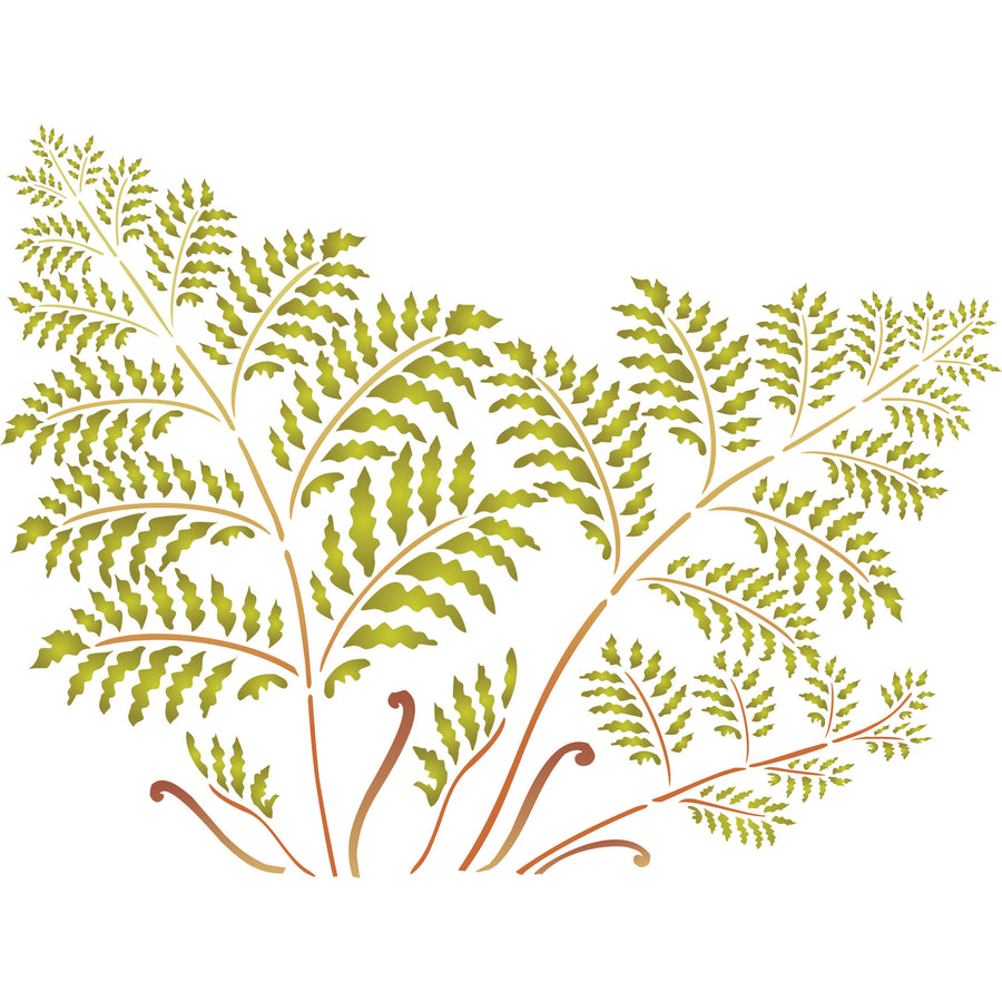 Tree Fern Stencil- Large Tropical Ferns