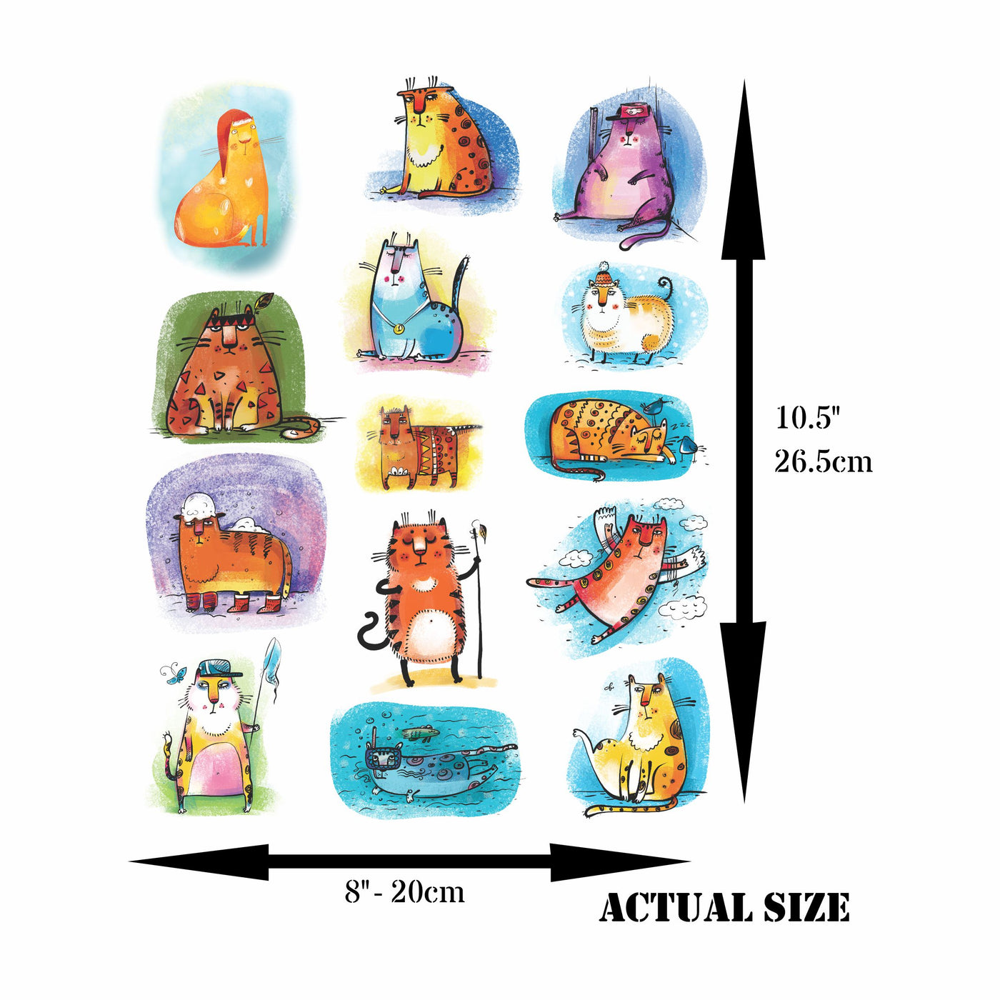 Cartoon Animals Rice Paper, 8 x 10.5 inch - for Decoupage Furniture Crafts