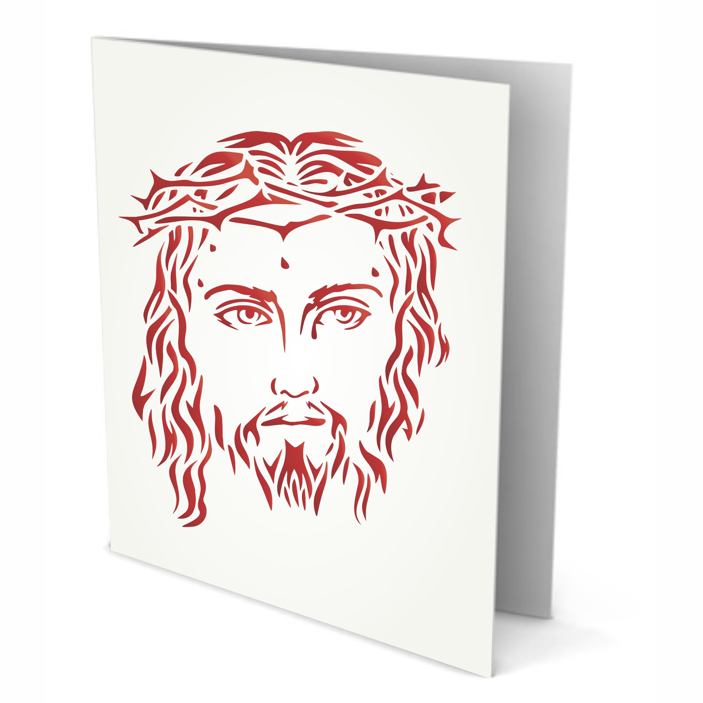 Jesus Stencil - Christian Catholic Religious Crown of Thorns