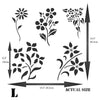 Floral Set Stencil - Classic Flower Designs