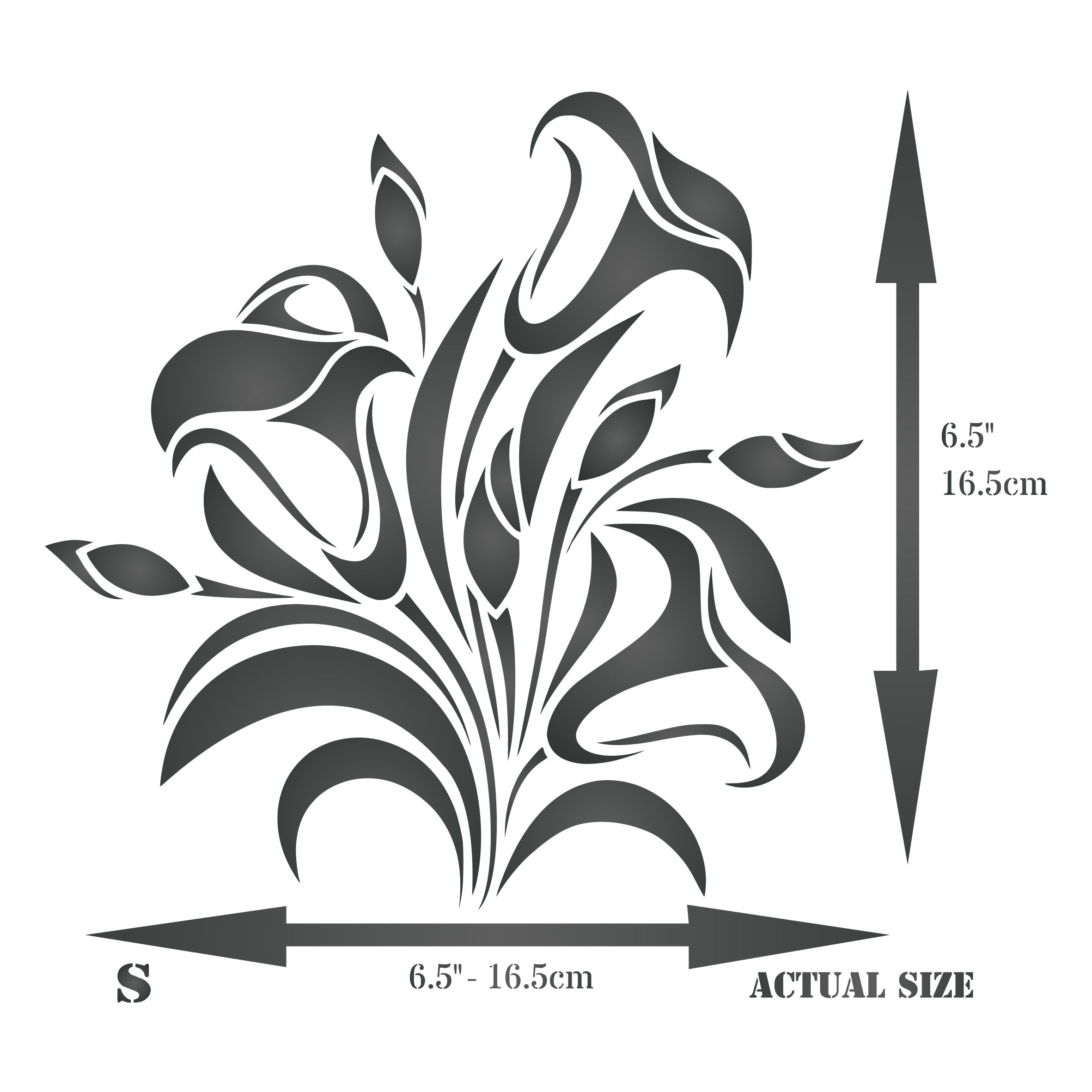 Calla Lily Stencil - Flower Floral Arum Lilies