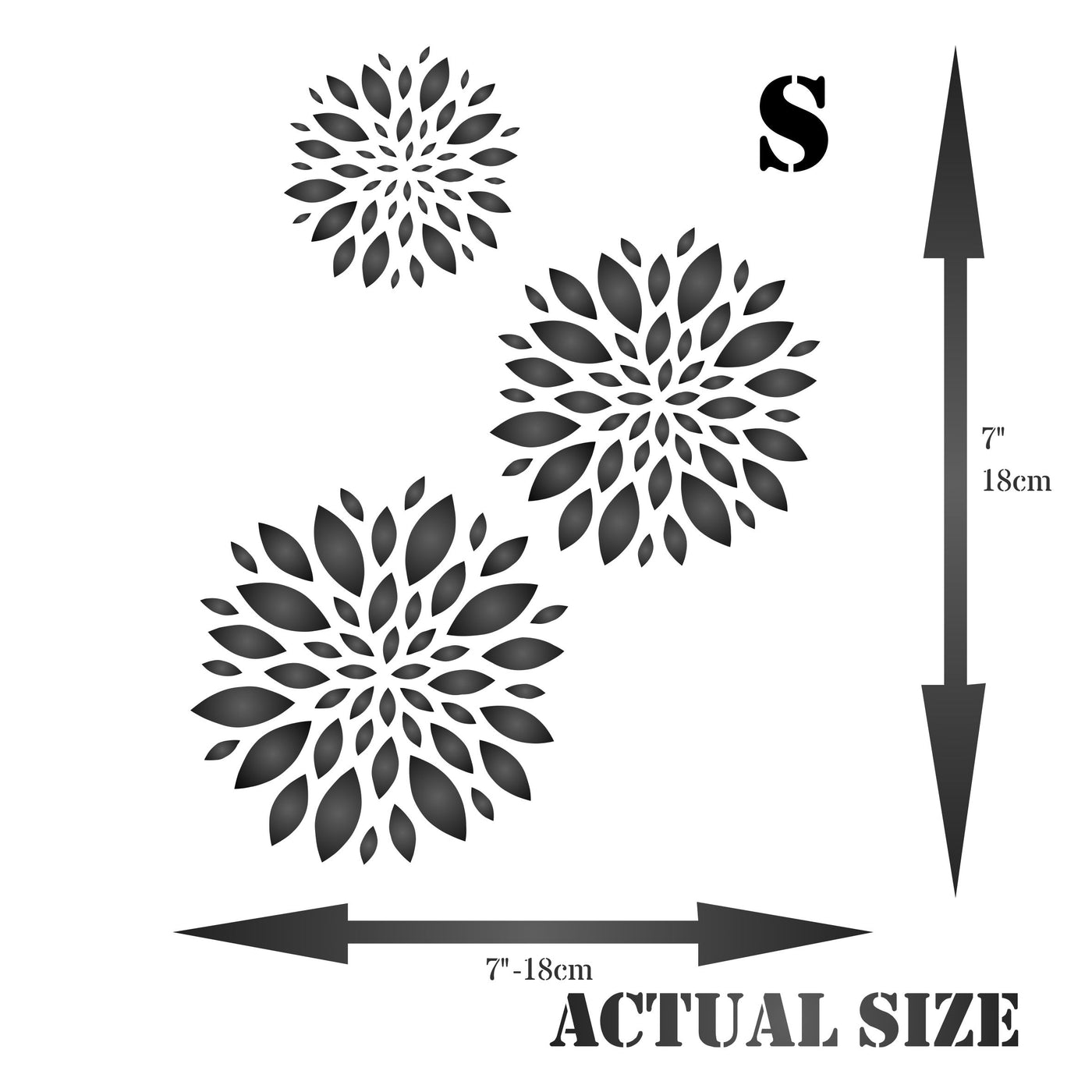 Flower Pattern Stencil - Allover Flower Pattern Template