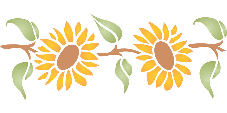 Sunflower Stencil- Classic Border Flower