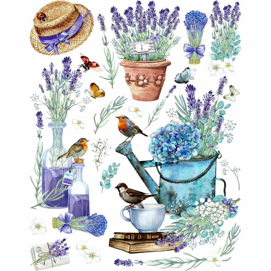 Papier De Riz Aquarelle Paons 29x40cm - Pour Découpage, Scrapbooking Et Art Créatif - Craft Kreatively