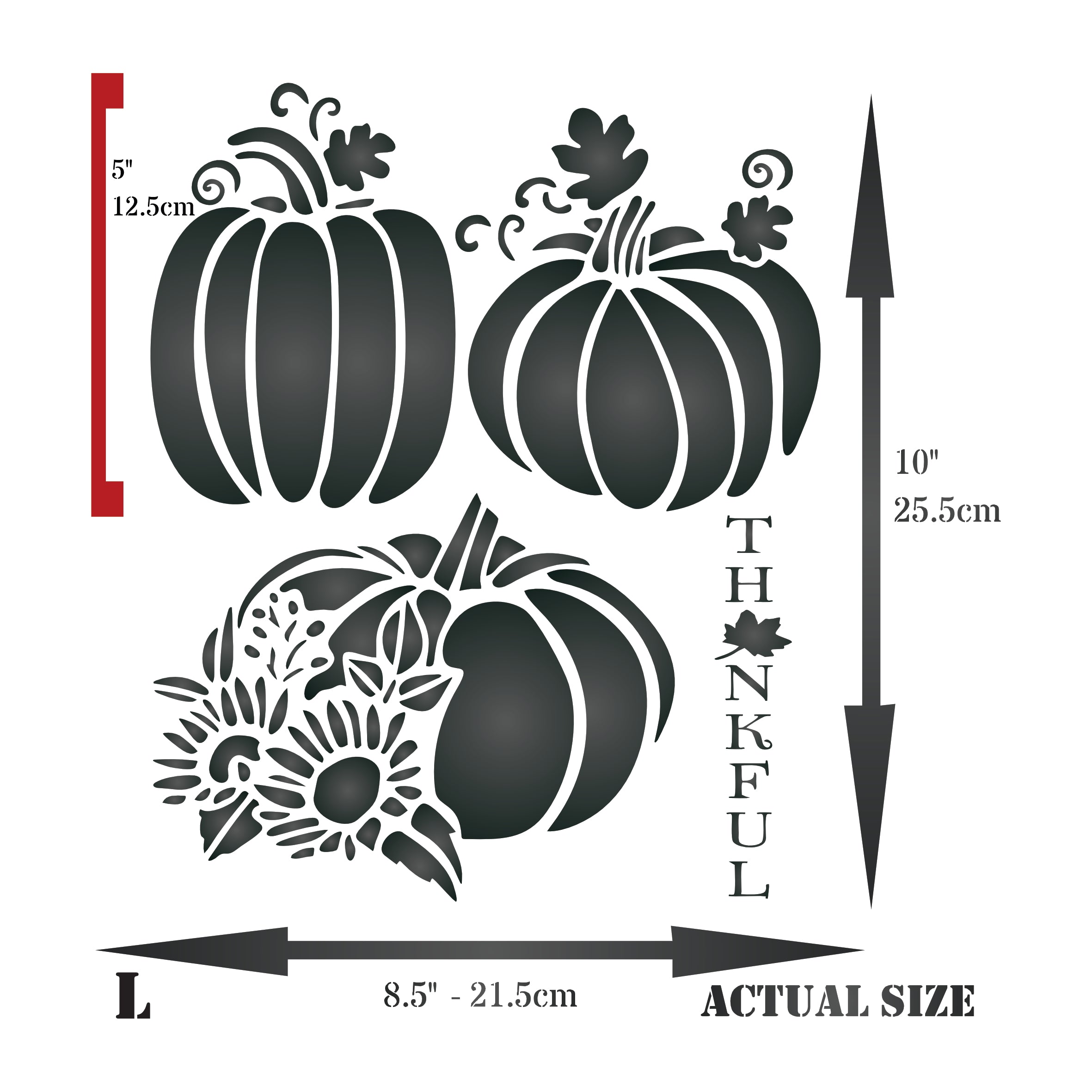 Thanksgiving Pumpkins Stencil - Halloween Decoration Cards Posters