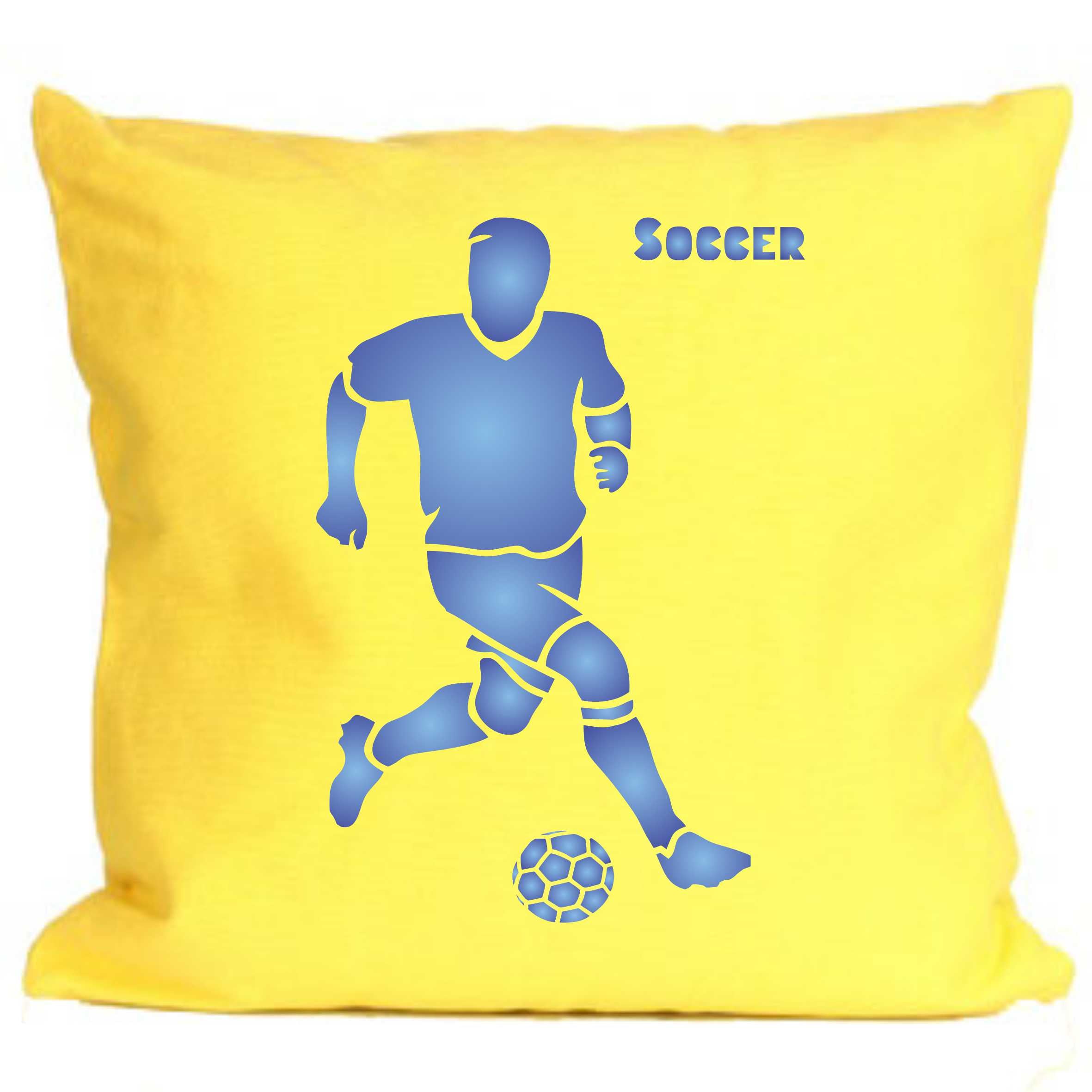 Soccer Stencil - Athlete UK Football Soccer Player Ball Word Quote