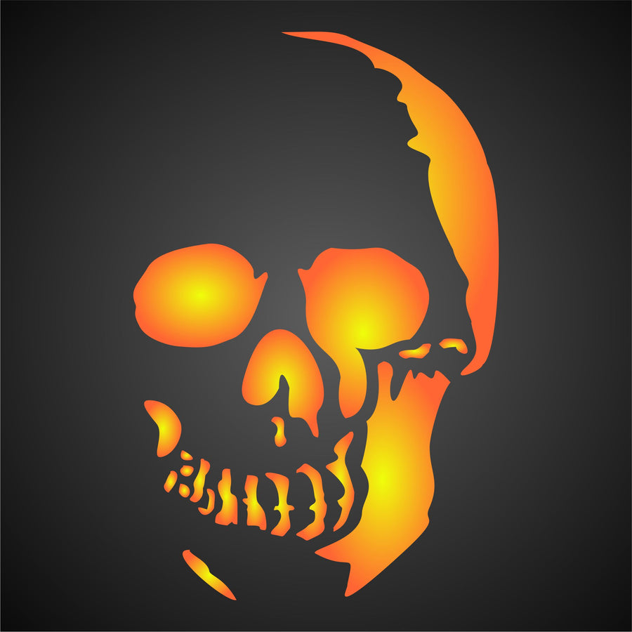Halloween Skull Stencil - Scary Halloween Head