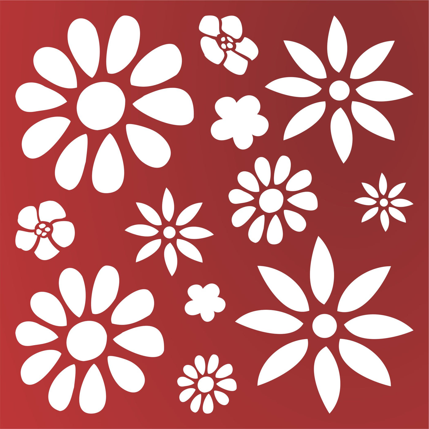 Flower Power Stencil - Mix Media Layering Flower