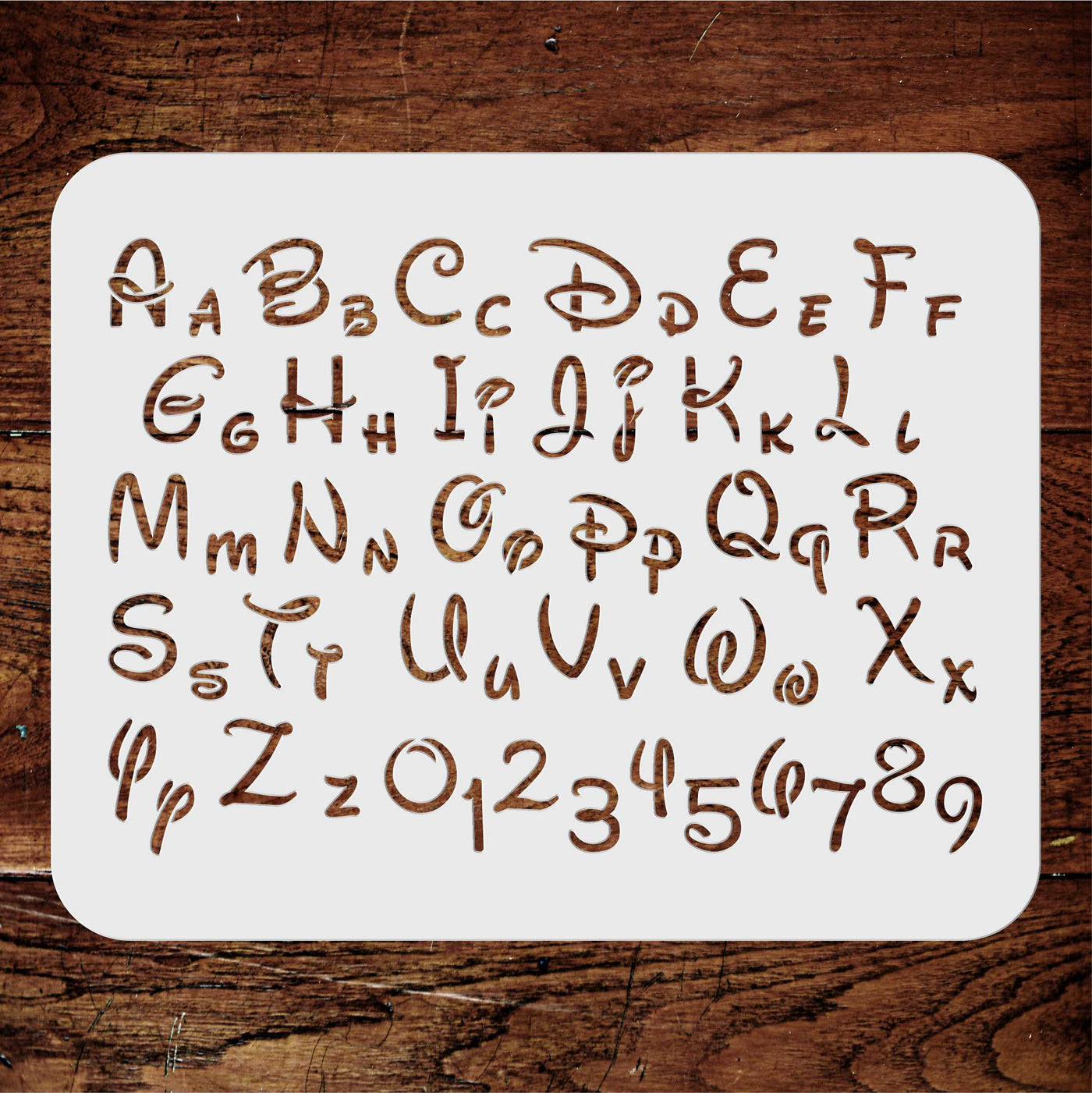 Alphabet Stencil - Letters Numbers Disney Style Font