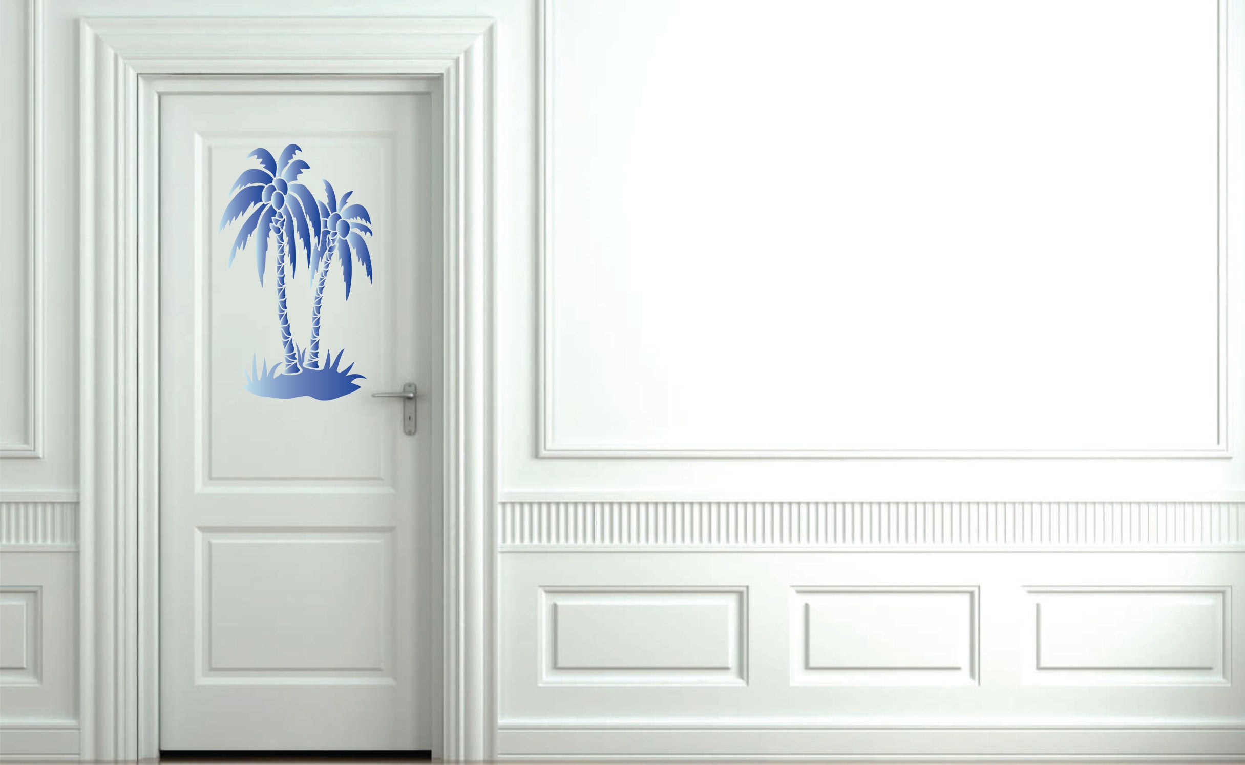 Palm Trees Stencil - Tropical Island Coconut Trees