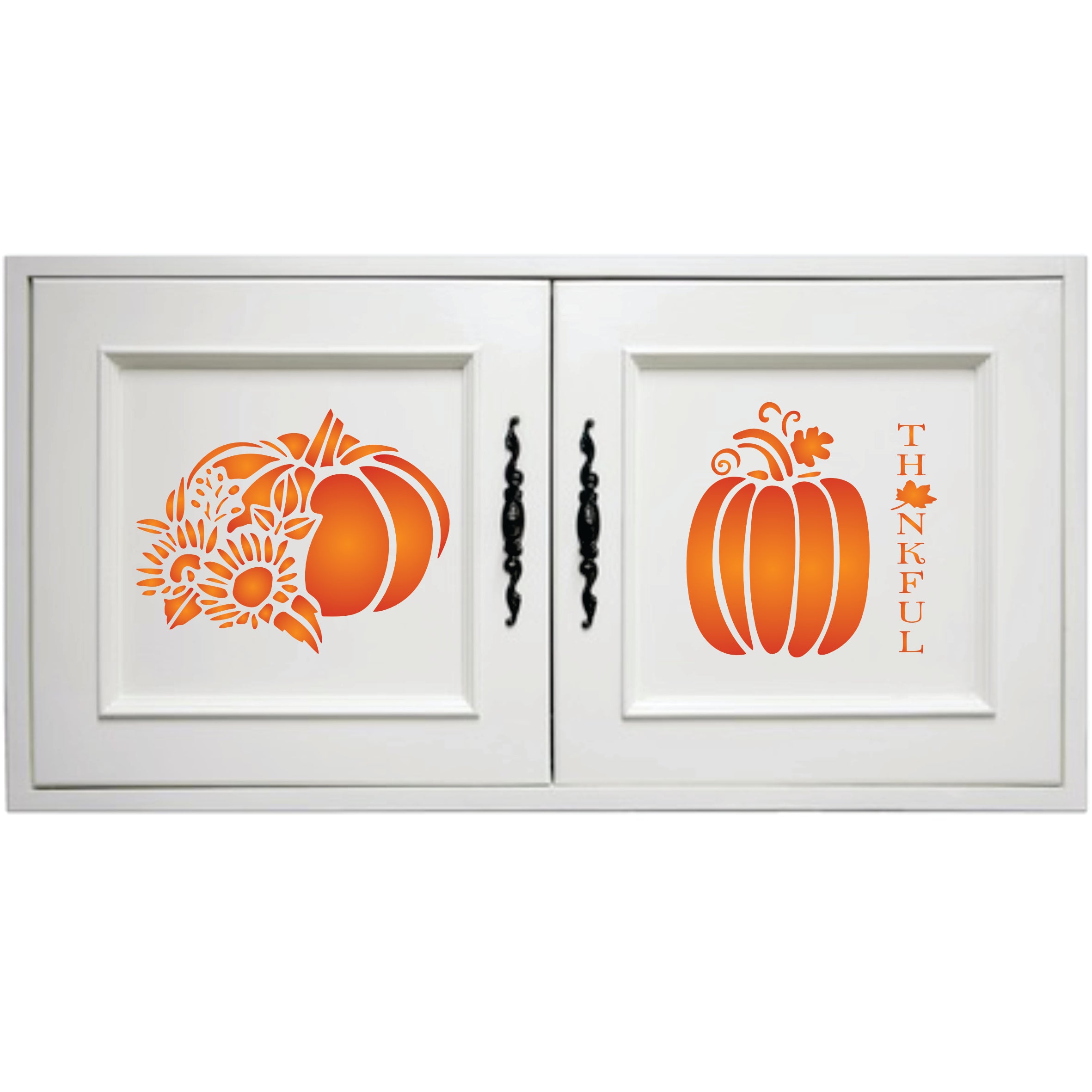 Thanksgiving Pumpkins Stencil - Halloween Decoration Cards Posters