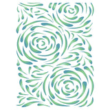 Whirlpool Layering Stencil- Swirling Vortex Spiral Mask use to Add Texture