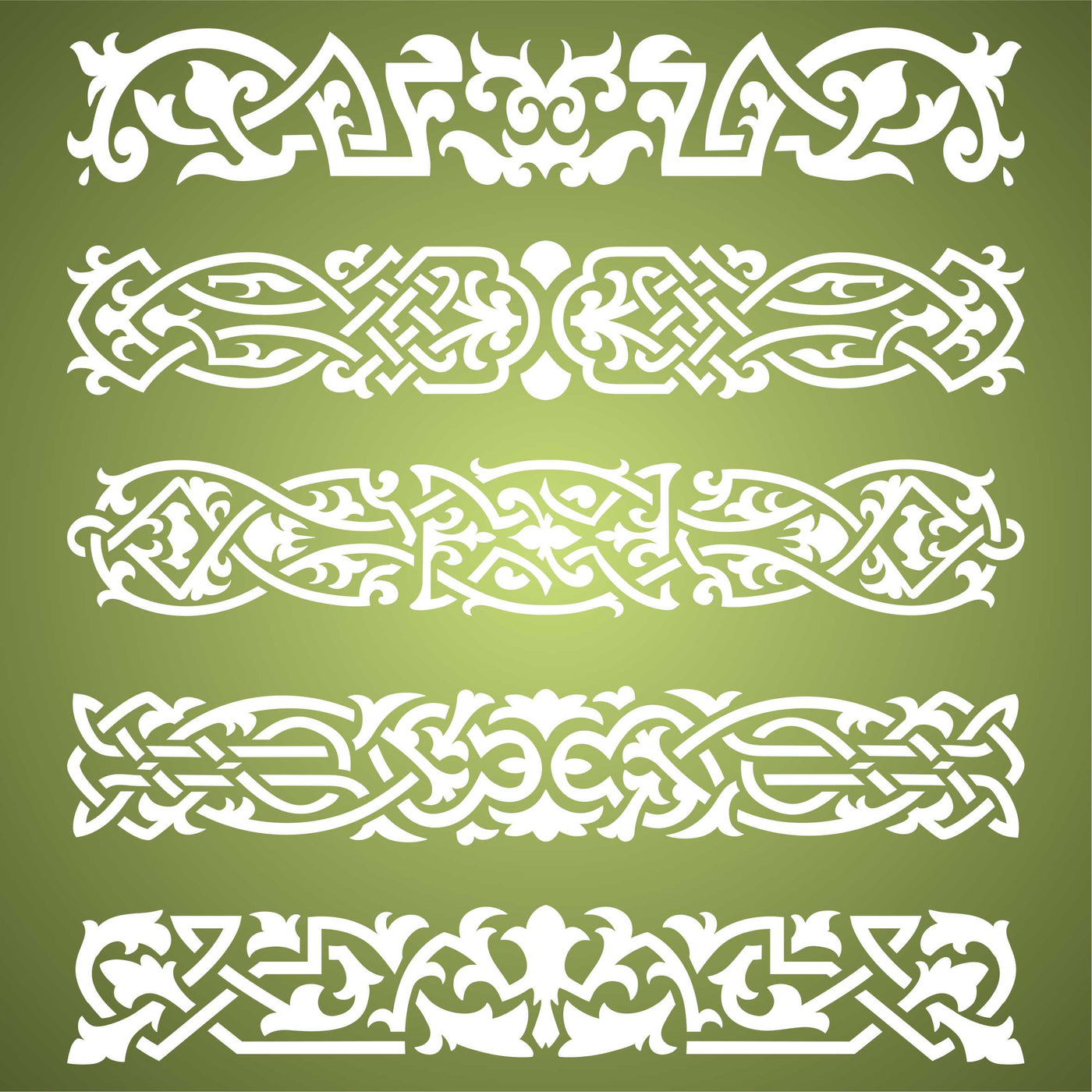 Celtic Clip Stencil - Irish Celts Viking Knotwork Woven Ethnic Braided