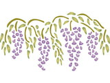 Wisteria Stencil- Classic Whisteria Flower Border