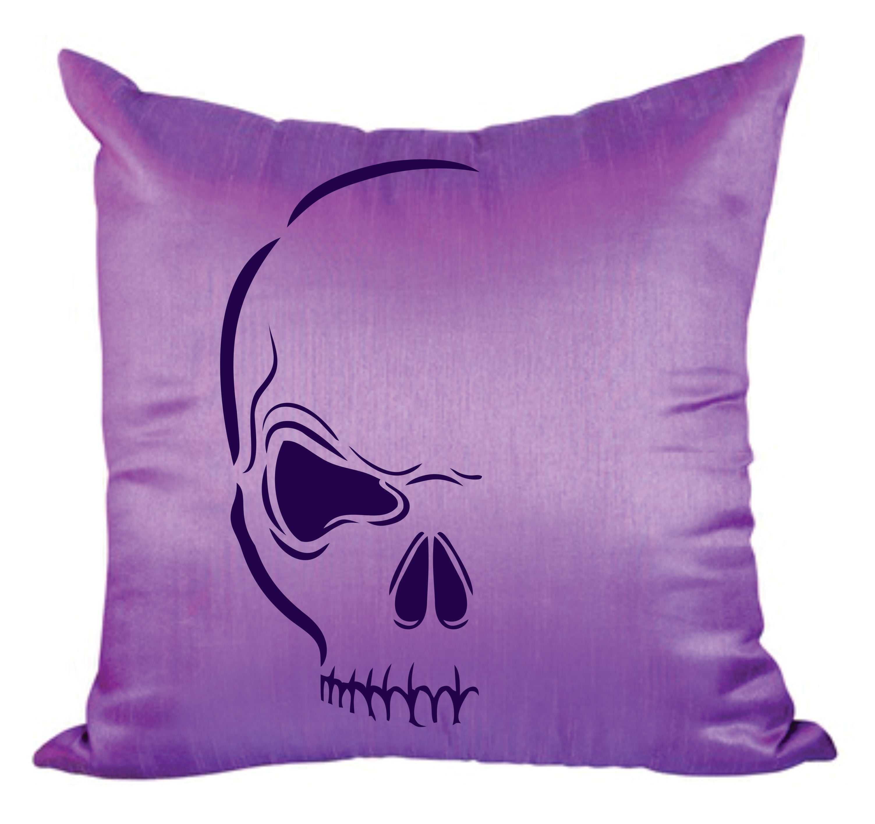 Halloween Evil Skull Stencil - Scary Half Head Skull Decorative