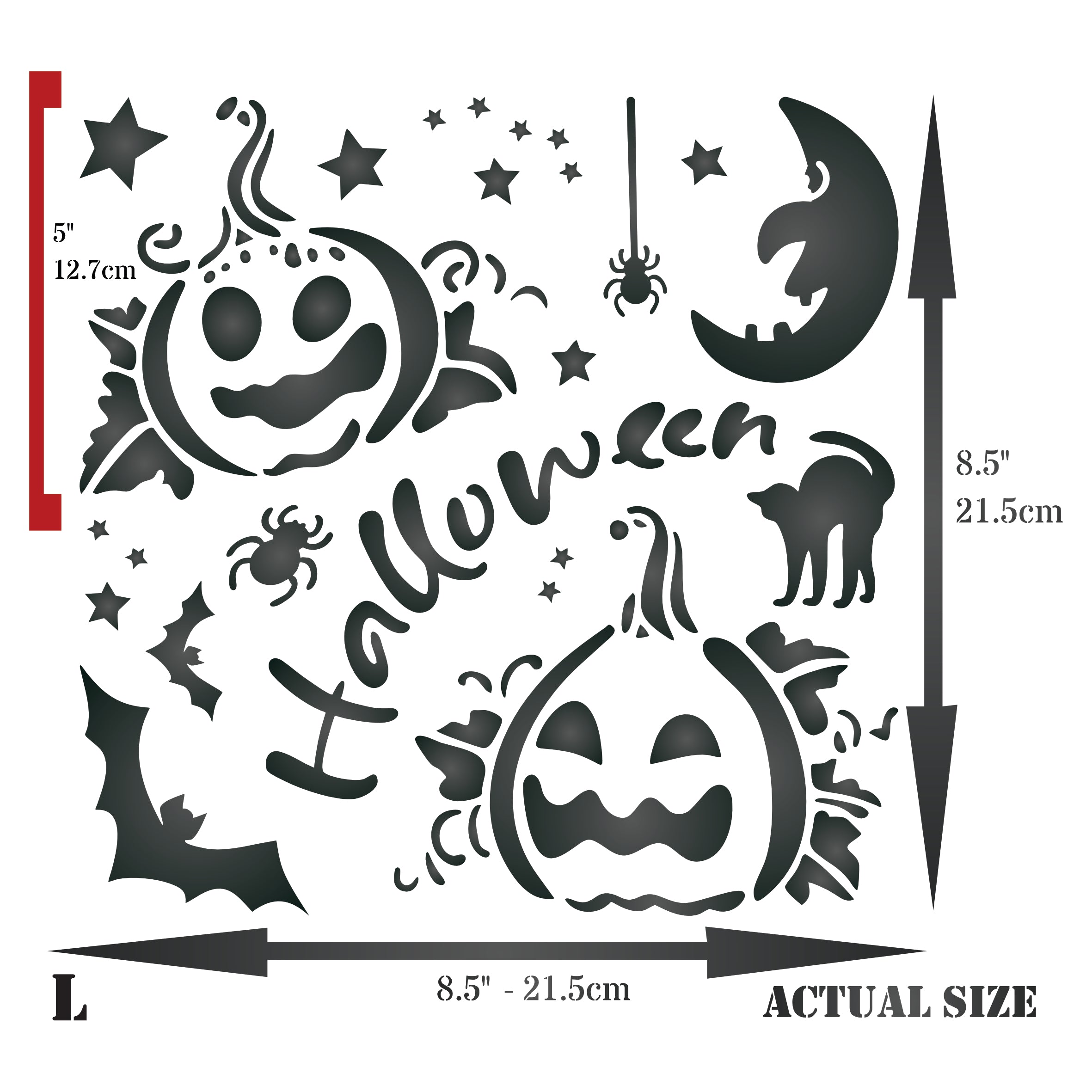 Halloween Pumpkins Stencil - Thanksgiving Decoration Cards Posters