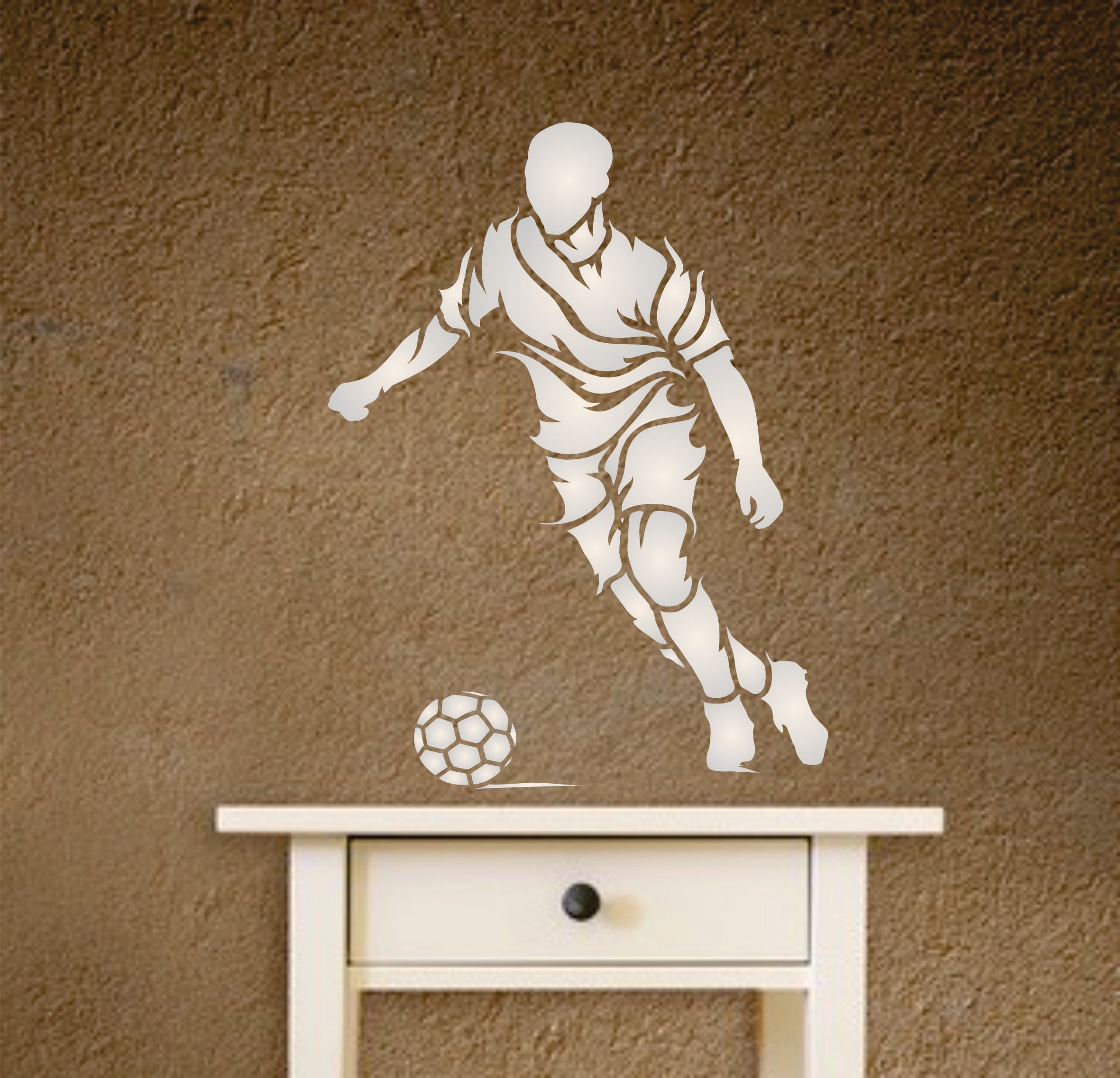 Soccer Stencil - Decorative Football Player Sport