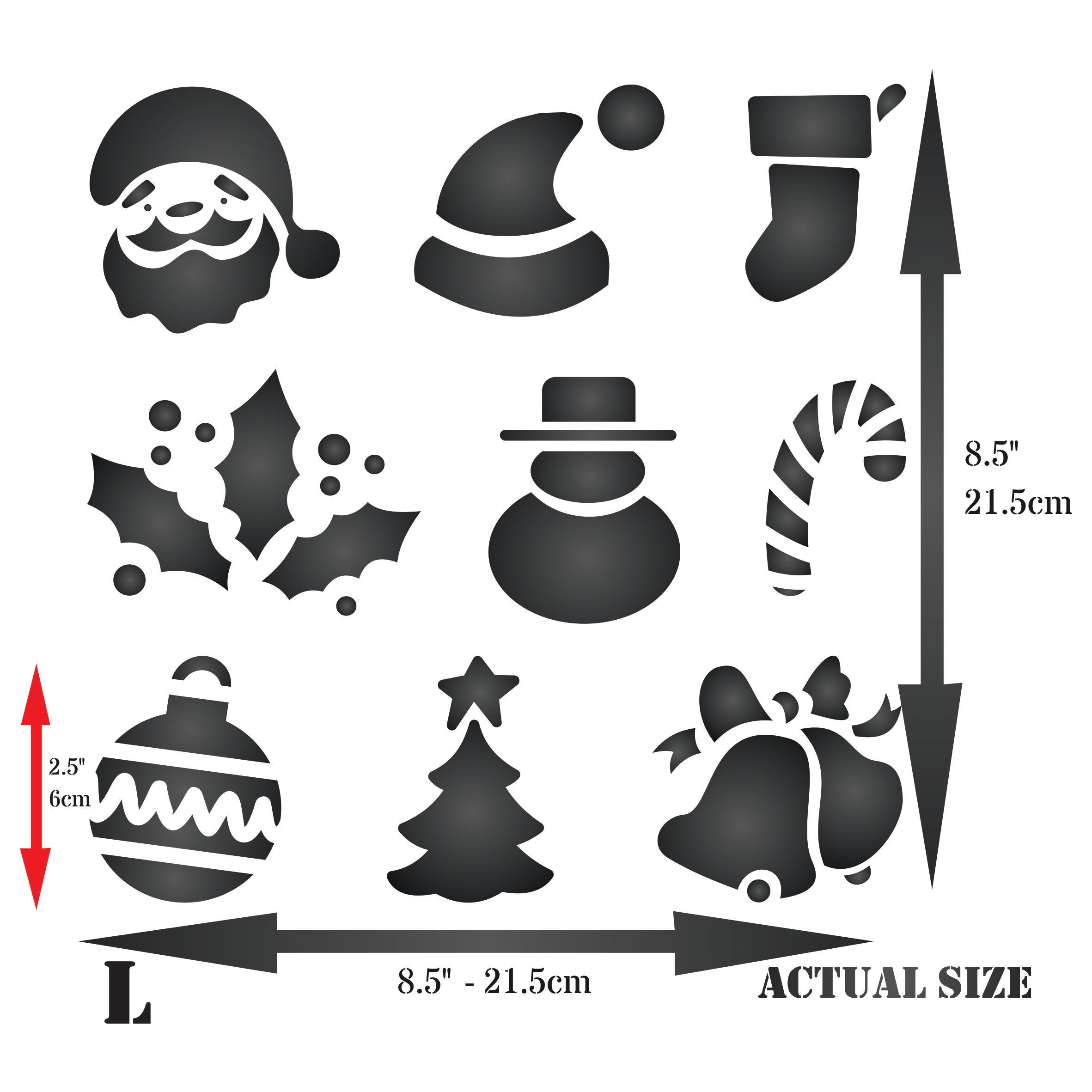 Christmas Designs Stencil - Kids Christmas Card