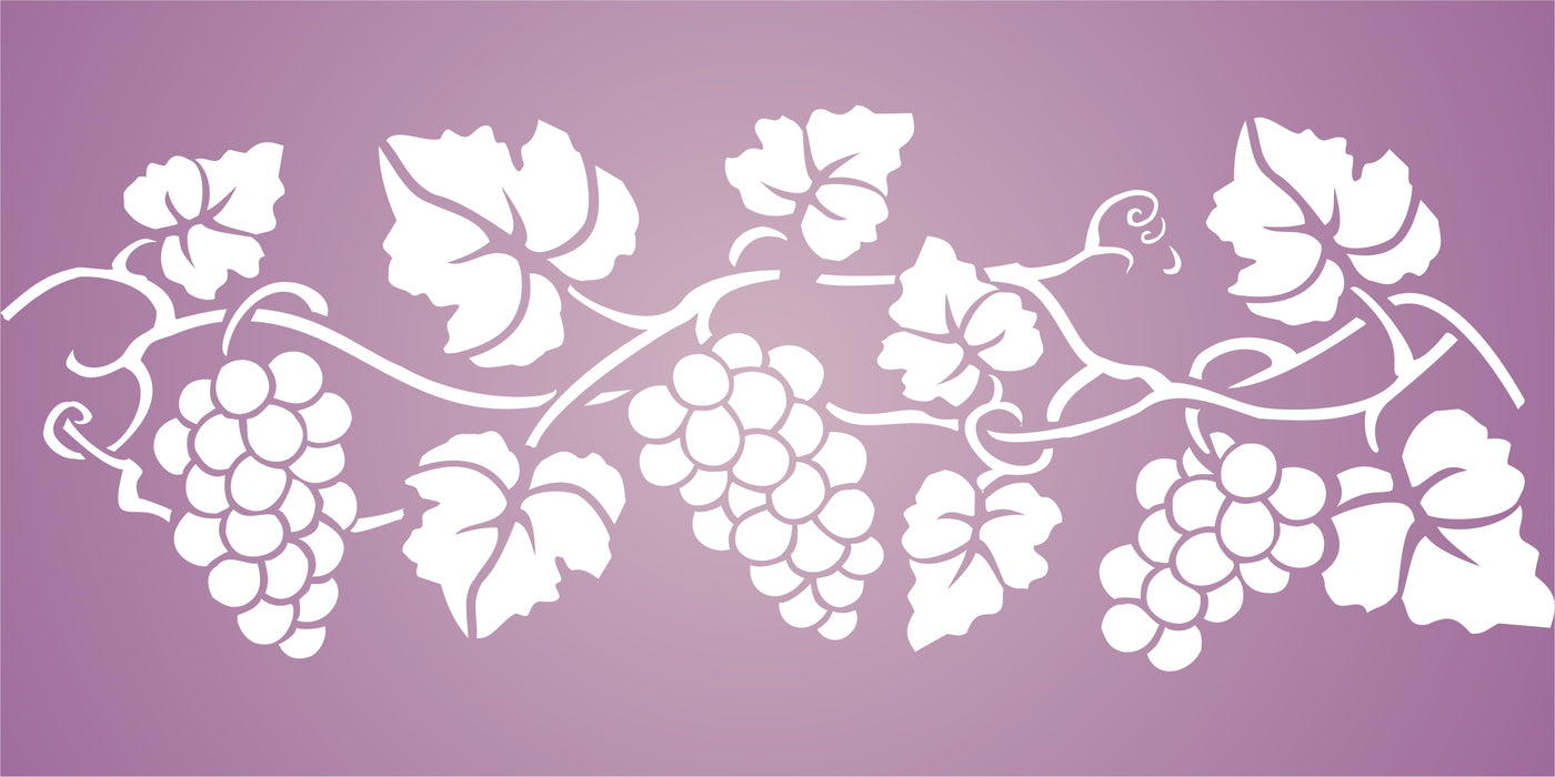 Grapevine Stencil- Classic Grape Vine Border