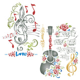 Music Stencil (2pc) - Use Layering to add Texture and Design