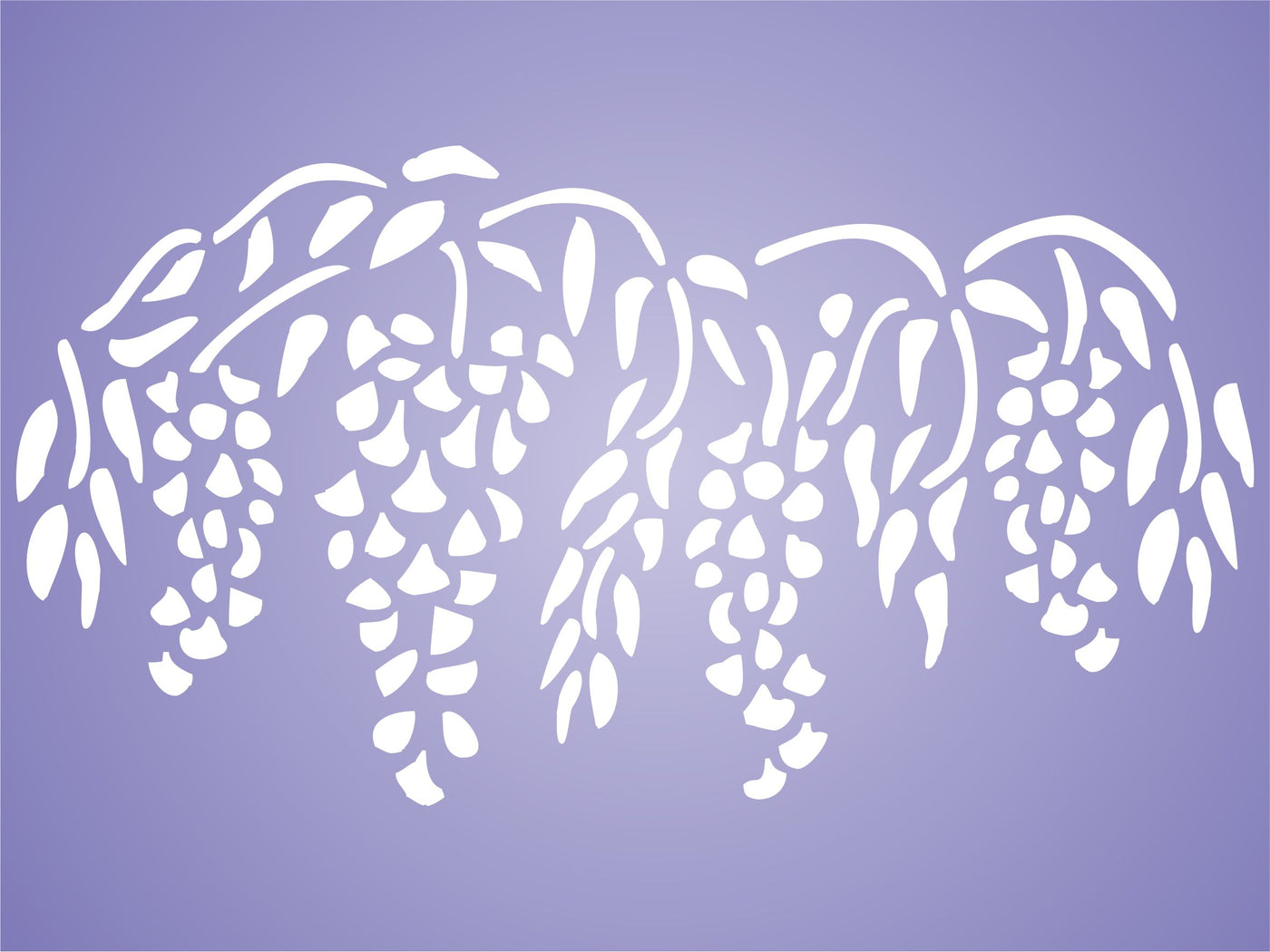 Wisteria Stencil- Classic Whisteria Flower Border