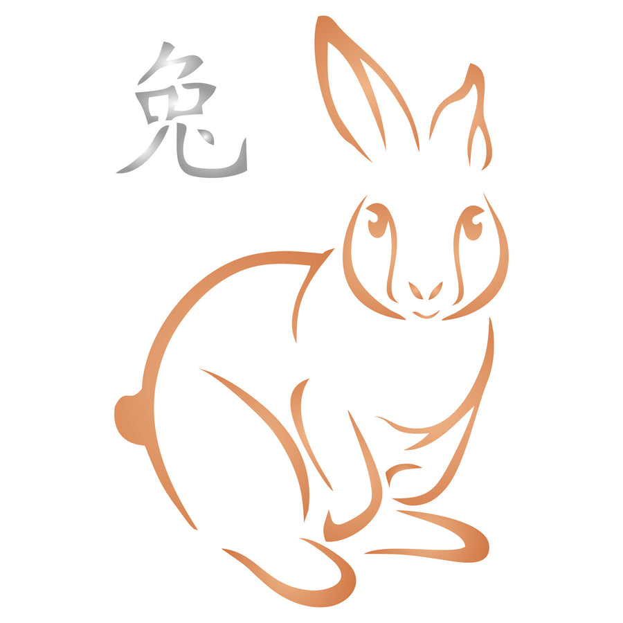 Bunny Stencil - Pet Farm Wild Animal Chinese Year of The Rabbit