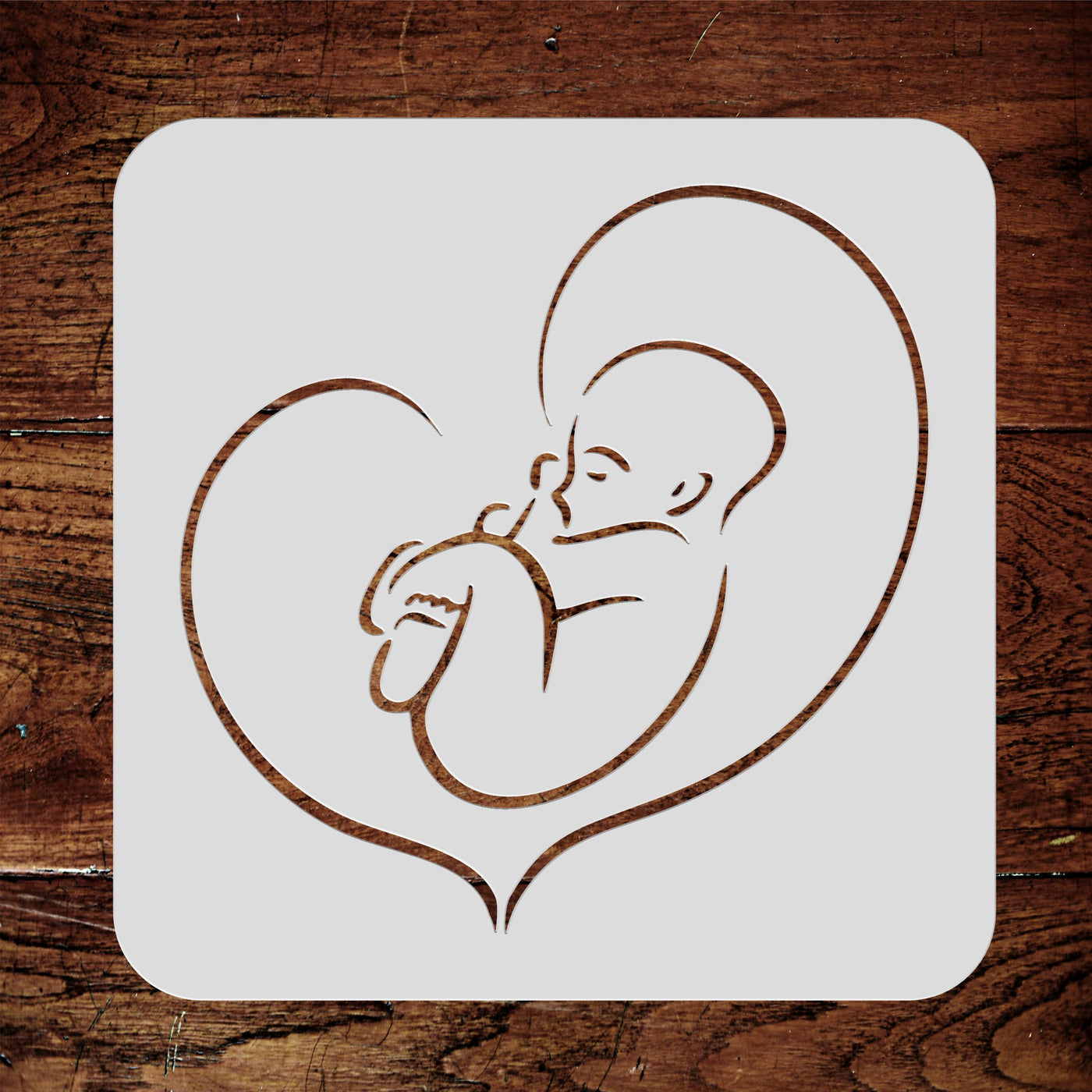 Made from Love Stencil - Baby Heart Love Shower Card
