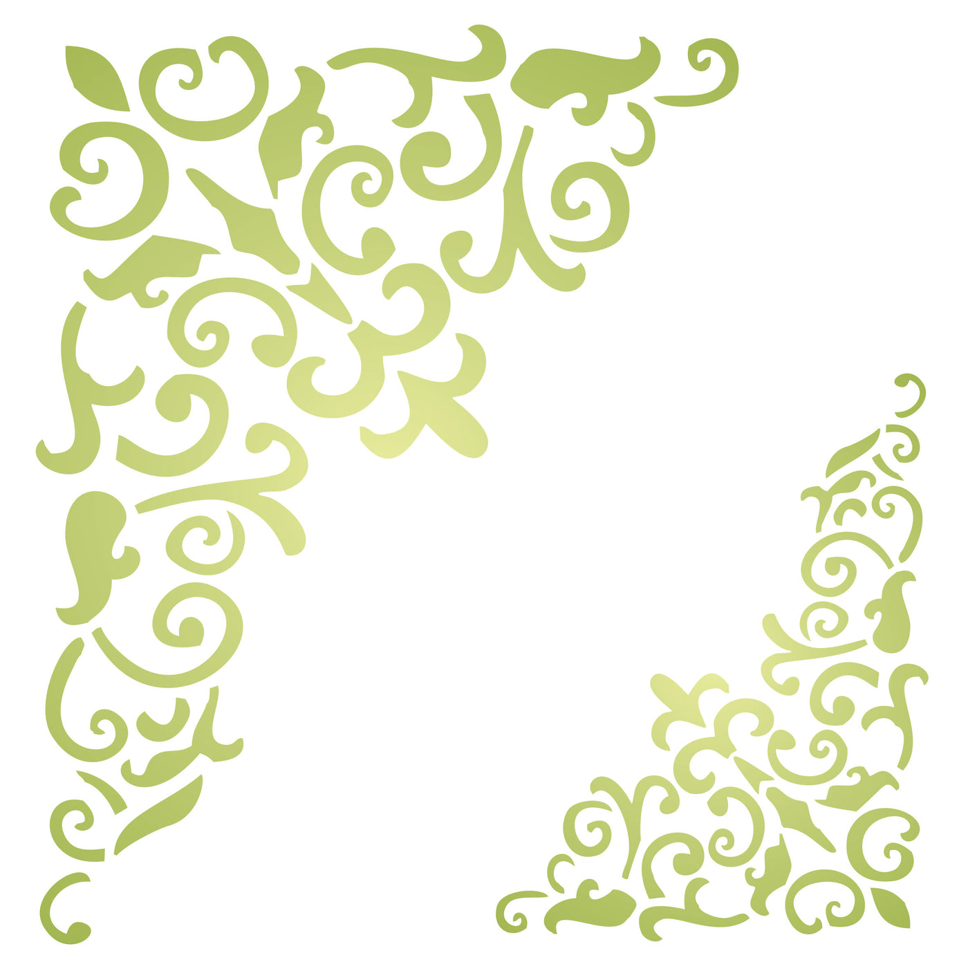 Gothic Corner Stencil - Flourish Filigree Large Art Decor