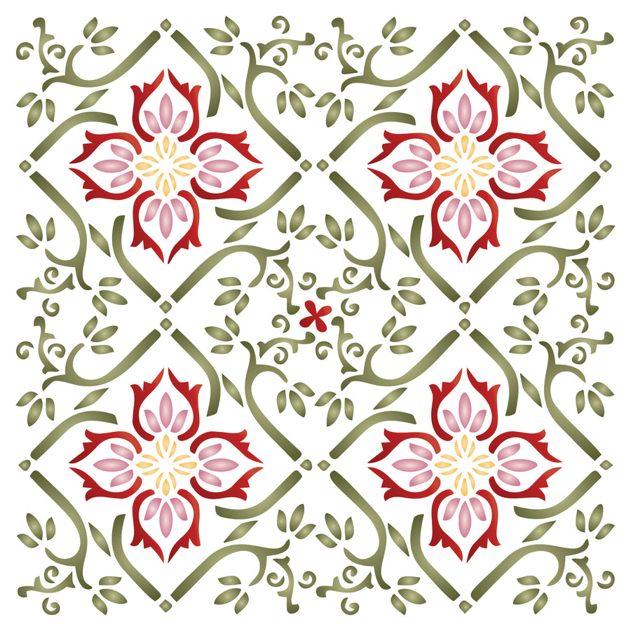 Celtic Tile Stencil - Traditional Irish Tile Design