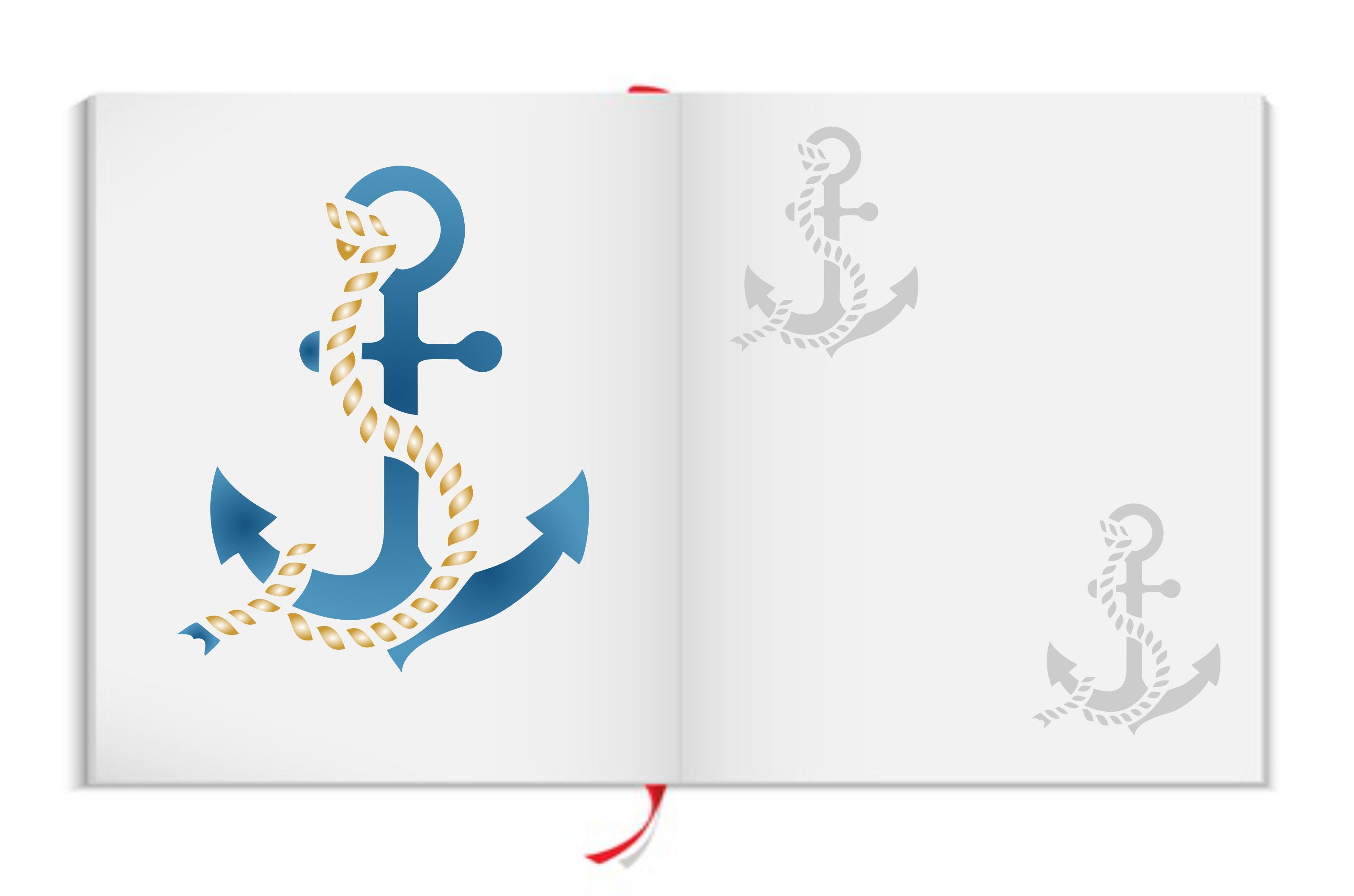 Anchor Stencil - Sea Ocean Nautical Ship Boat Seashore