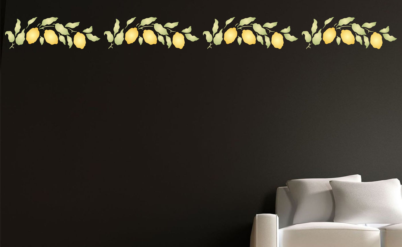 Lemon Branch Stencil- Classic Fruit Lemon Bough