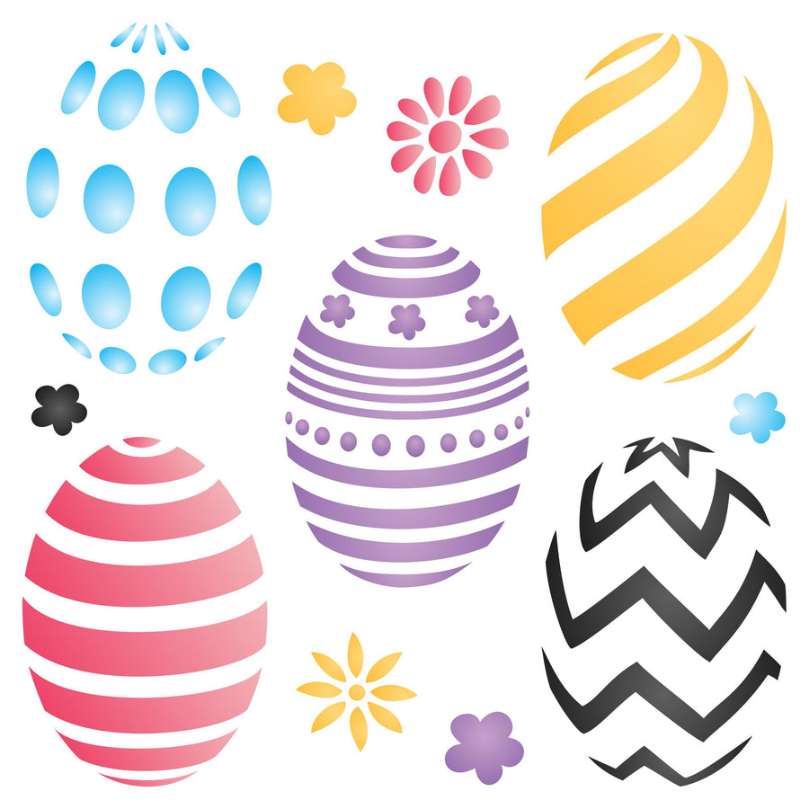 Easter Eggs Stencil- Classic Easter Egg Design