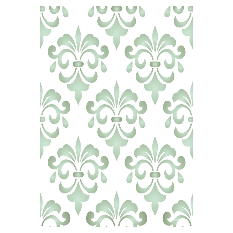 Damask Layering Stencil- Flower Mask use to Add Texture