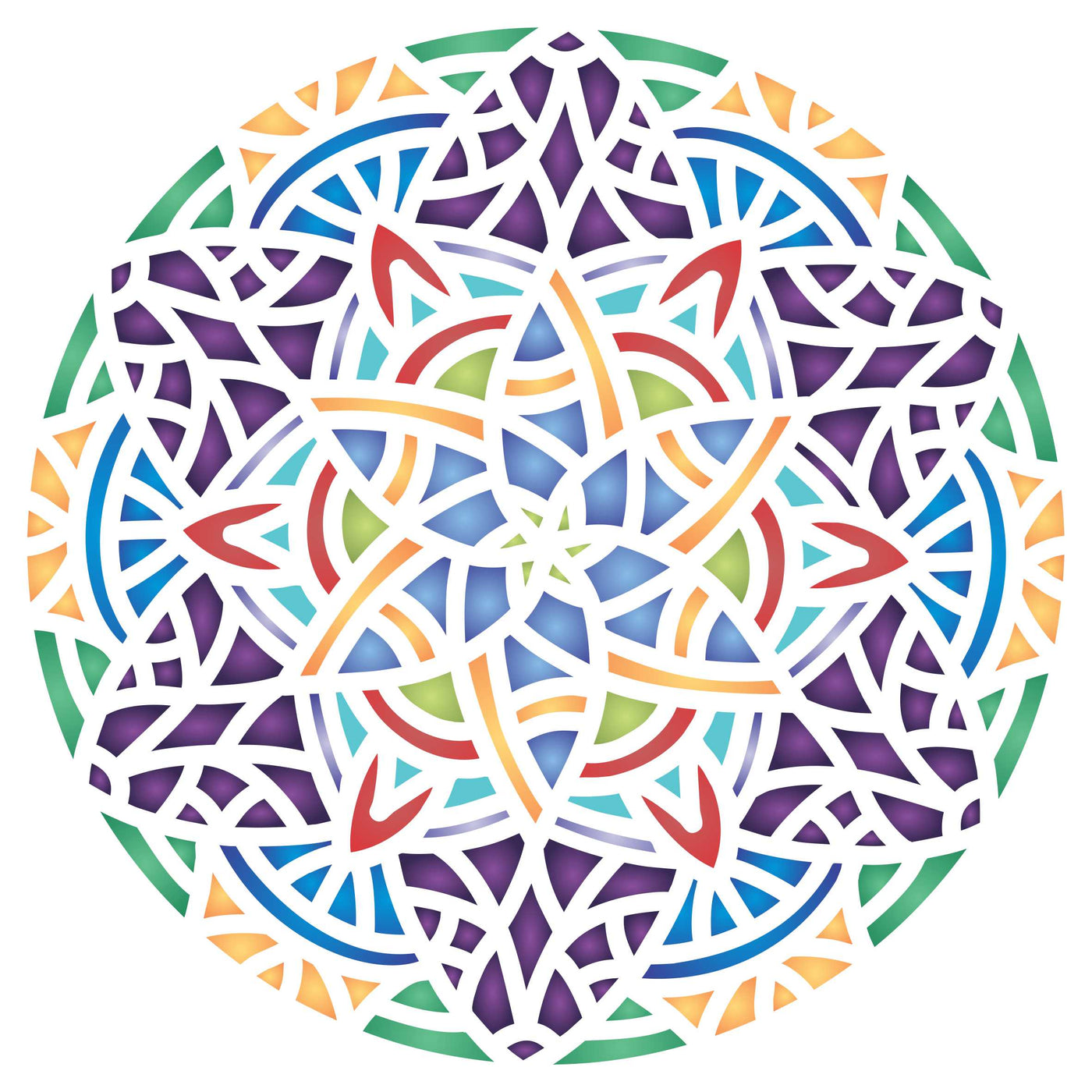 Arabic Mandala Stencil- Islamic Mosaic Arabic Geometric Design