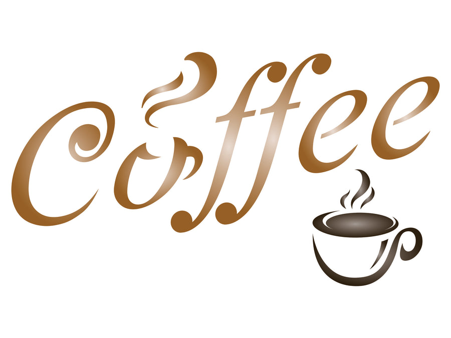 Coffee Stencil - Quote Label Sign Word