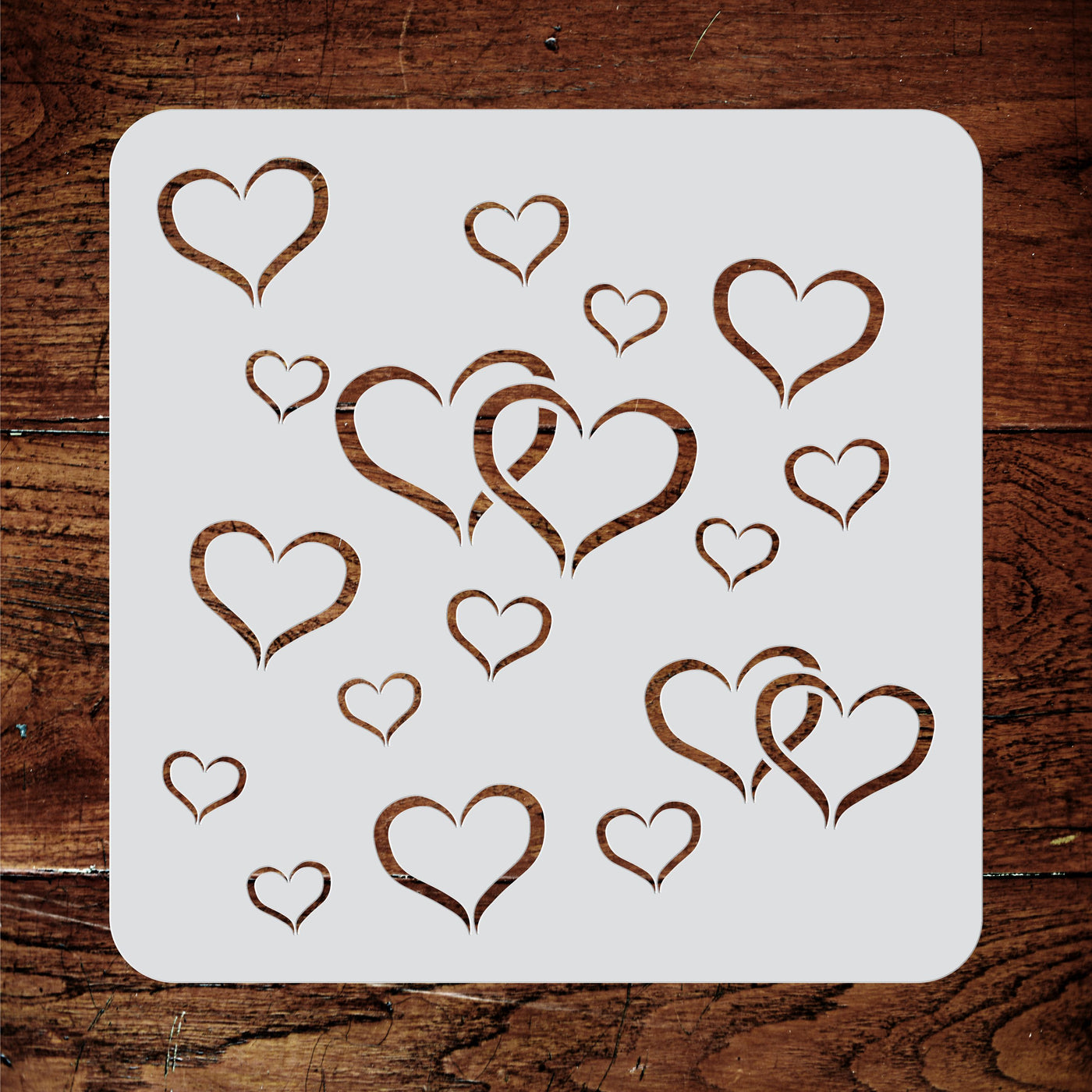 Love Hearts Stencil - Scrapbooking Valentines