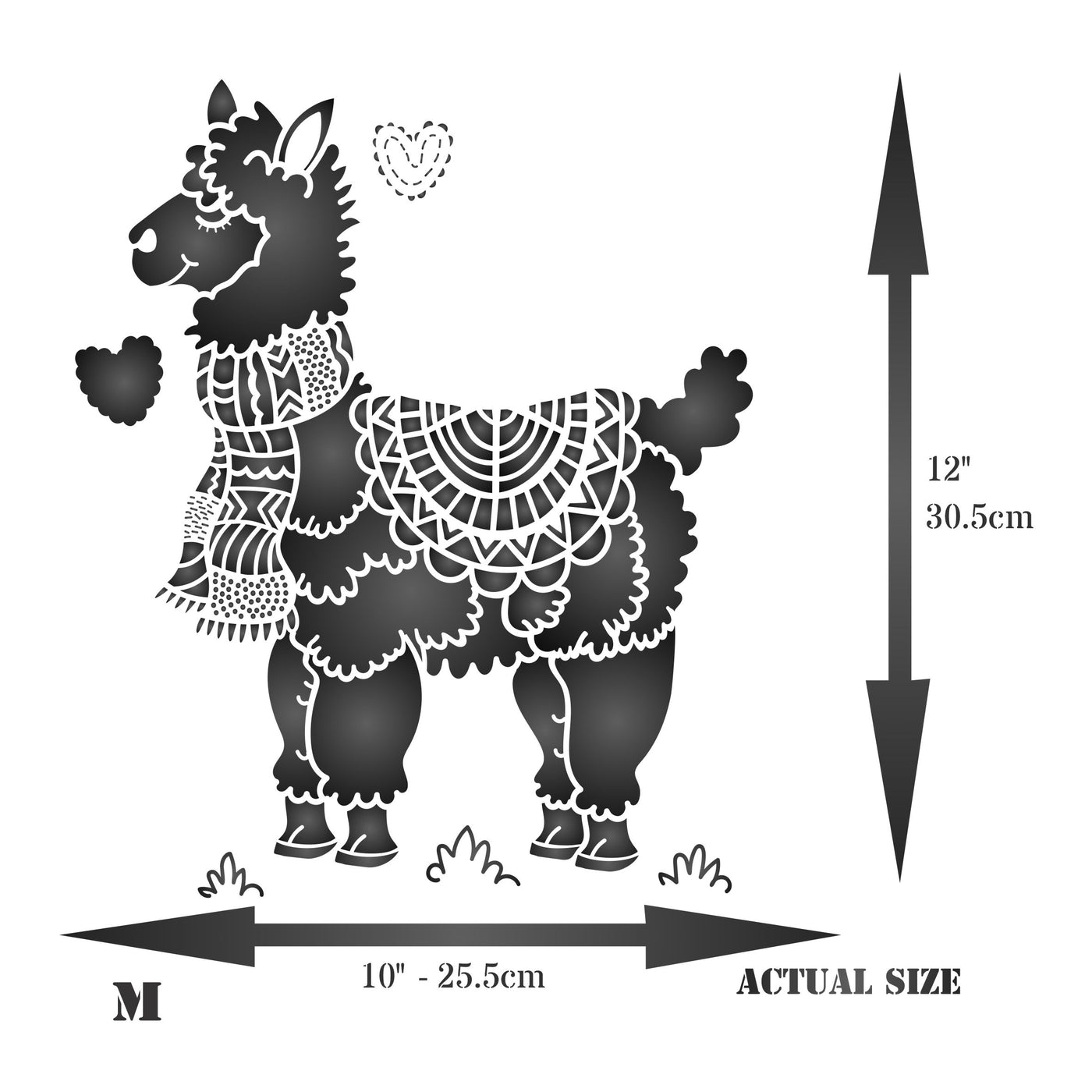 Alpaca Stencil - Childs Decorative Llama Animal