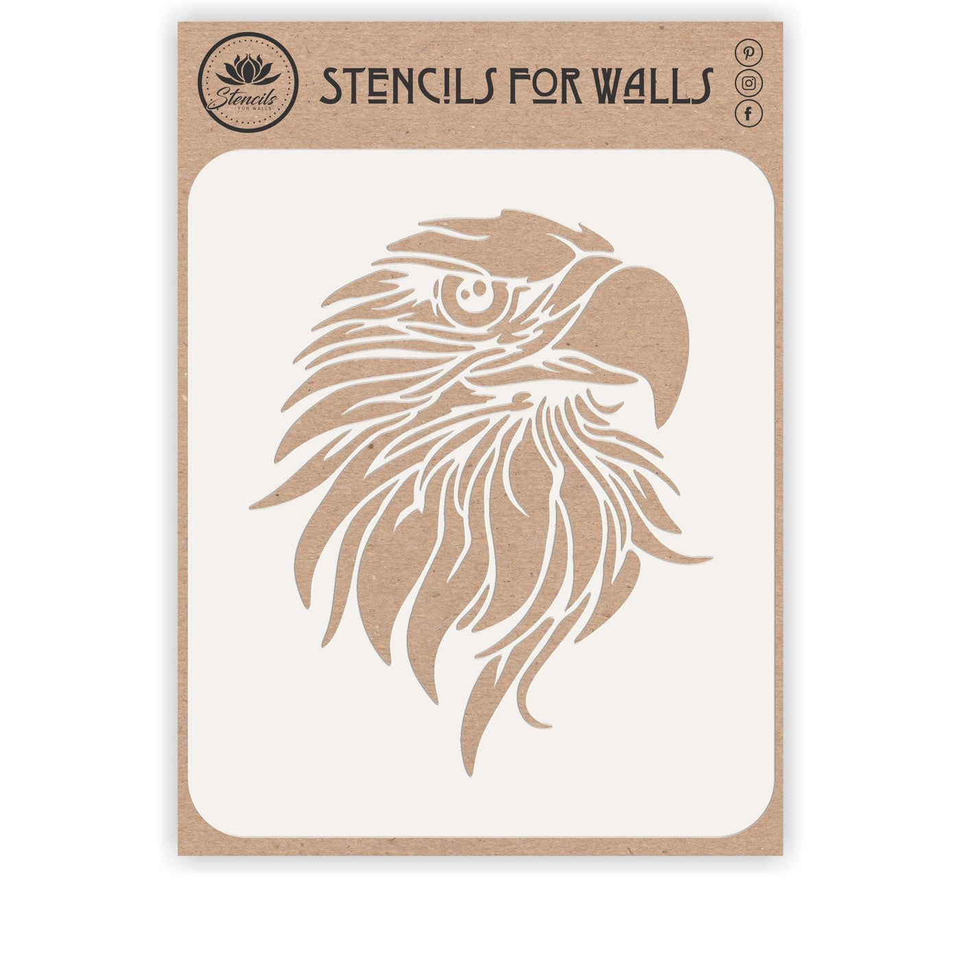 Eagle Head Stencil - Decorative Bird Animal Wildlife